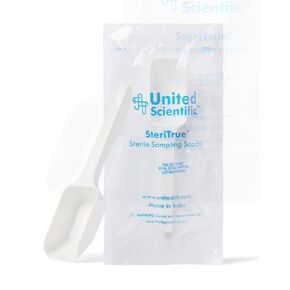 United Scientific™ SteriTrue™ Sterile Sampling Scoops, Polystyrene, 60 mL (2 oz), Individually Bagged, Pack of 100