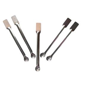 Lab Spatulas Set of 5 Spatula Lab Spatula Lab Spoon - Dual-End Flat and Spoon Design, for Scientific, Chemistry, Pharmacy Labs