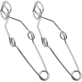 Lovelysp Steel Wire Test Tube Clamp Tube Heating Glass Tube Tongs Experiment Testing Holder Tool for 5-40mm Laboratory Test Tubes 2PCS