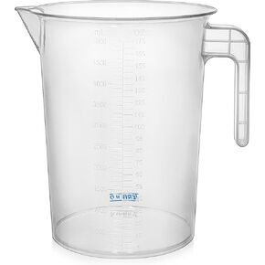 1 Gallon Measuring Pitcher 3-Pack | 3.785 Liter Shatterproof Plastic Large Graduated Mixing Pitchers, 1 Gallon (128 Fl Oz)