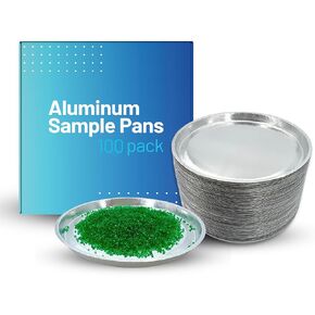 Aluminum Sample Pans for Moisture Analyzer (100 Pack) 90mm Round Lab Trays, Disposable Weighing Dishes, Tester Plate, Weight Scale Pan, Laboratory Balance Dish, Weigh Boats, Tray Supplies - Pure Ponta