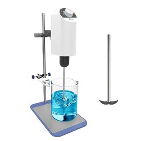 LAB FISH Laboratory Electric Overhead Stirrer Lab Digital Mixer | Stirring Rod and Stainless Steel Stand | Adjustable Speed 100-2000RPM,Powerful Heavy Duty 10L,10000 mPas