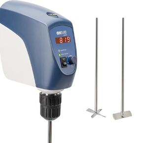 ONiLAB 8053200100 LCD Digital Overhead Stirrer Max Stirring Quantity 40L Max.2200Rpm, White, Aluminum Alloy （Stand Included)…