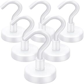LOVIMAG Strong Magnetic Hooks, 100LBS Magnet Hooks for Cruise Cabin, Super Powerful Neodymium Magents for Cruise Essentials Must Haves, Heavy Duty Magnets for Metal Door, Refrigerator,Ceiling - 6 Pcs
