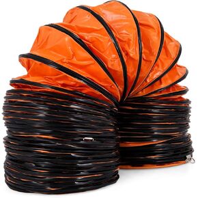 Vevor 25ft PVC Flexible Ducting, 8 Inch Hose, Orange