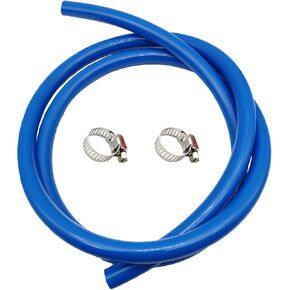 Blue Beer Gas Line Air Hose,Co2 Tubing Hose ID 5/16" OD 9/16 Length 5ft with 2pcs Hose Clamps for Kegerator Draft Beer Brew by VitaLifePower