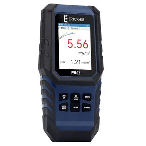 ERICKHILL EMF Meter,3-in-1Rechargeable Digital Electromagnetic Field Radiation Detector for EF RF MF,5G Cell Tower, WiFi Signal Detector, for Home&Office EMF Inspections, and Ghost Hunting