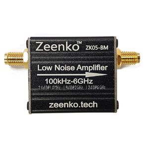AURSINC ZK05-BM LNA Low Noise Amplifier, Broadband, 100k-6GHz, 20db Gain, USB Interface Powered, Built in Battery, for RF & Software Defined Radio (SDR), Used for TinySA Ultra 5.8GHz Preamplifier