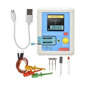 Aideepen High Precision Transistor Tester TC3 TCR-TC3 Multifunctional Graphic 160 * 128 TFT LCD Display Diode Triode Capacitance LCR ESR Meter Battery Tester