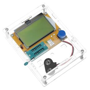 جهاز اختبار الترانزستور الرقمي QWORK LCR-T4 Mega328، محلل مكونات متعدد الوظائف عالي السرعة مع شاشة LCD بإضاءة خلفية وإيقاف تشغيل تلقائي