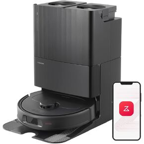 roborock Qrevo S Robot Vacuum and Mop, Self-Drying, Auto Mop Washing, 7000Pa Suction, Self-Emptying & Refilling, 10mm Mop Lifting, 200RPM Spinning Mops, Smart Obstacle Avoidance, White