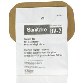 Sanitaire BV-2 Premium Paper Bag (Pack of 5), Fits Models SC412 Series Backpack Vacuum, 62370A, White