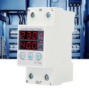 Intelligent Single Phase, Under Voltage Voltage Protector for Appliances Adjustable Over Voltage Under Voltage Current Protector 230Vac (63A)