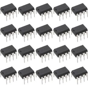 eMagTech 50Pcs Operational Amplifier LM358N Low Power Dual Operational Amplifier IC Chip 8Pin for Computer Mobile Phone Calculator Black
