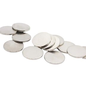 0.98 Inch Nickeling Steel Disc, Blank Metal Strike Plates Pack of 50