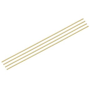 MECCANIXITY Brass Rods 1/8 Inch x 12 Inch Brass Solid Round Rod for Handle Pin DIY Craft Material Pack of 4