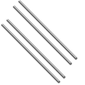 12" Length Titanium Rod 1/8" Dia(3mm),Titanium Round Rod GR5 Metal Rod Silver Gray (4 Pcs)