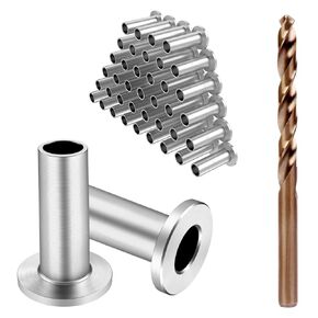 BLIKA 200 Pack Stainless Steel Protector Sleeves for 1/8" 5/32" or 3/16" Deck Cable Railing, for Wood/Composite Posts, T316 Marine Grade, Cable Railing Protector Sleeves