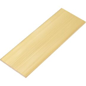 OLYCRAFT Rectangle Brass Sheet 6 Inch Length x 2 Inch Width x 1/8 Inch Thick Gold Brass Sheet Raw Brass Sheet Material Rectangle Metal Brass Sheet for Metal Stamping Models Repairs DIY Crafts