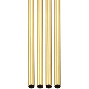 9mm x 1mm x 300mm(ODxWall TxL) Brass Tube - 4Pack - Good for Machinery Equipment DIY Decorative Frame - Round Metal Tubing