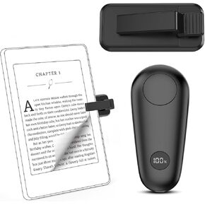 RF Remote Control Page Turner for Kindle Paperwhite Scribe Accessories, Page Turner Clicker for iPad Tablets Reading Novels Taking, Phone Camera Video Record Triggers Remote, Agave Green