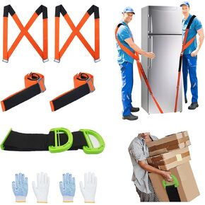 Moving Straps Lifting（Padded） one Person 2-Person Lifting and Moving System Appliance ,for Harness Moving Mattress Couch Furniture Heavy Things ,Suitable Professional Moving Body Strap Wrist Strap