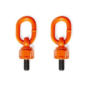 2 Pcs Eye Bolt M16x31.8 Max Load 1.5 Tons Metric Thread Universal Swivel Hoist Rings 360°Rotation Made of Alloy Steel, Tensile Strength > 1080MPa