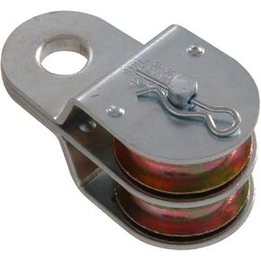 Hardware Essentials 852494 Double Sheave Fixed Pulley (1-1/2"), Gray