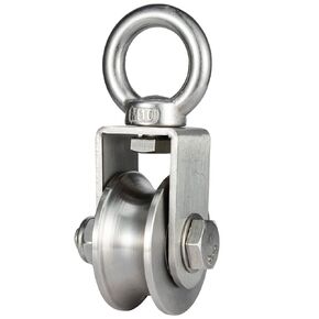 Heavy Duty Cable Single Pulley Block Wheel for Wire Rope with Ball Bearings, DIY Pulley System for Gym Equipment Workout, Winch, Lifting
