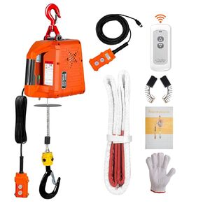3 in 1 Electric Hoist Winch,2200LBS Wired and Wireless Remote Control,110/120V-Portable Power Electric Hoist,41ft Lifting Garage Lift Hoist& Pure Copper Motor,forGarage,Factories,Warehouses,Verandahs