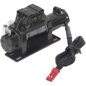 Tgoon RC Car Automatic Winch, 33mm Base Width Metal Material 5-11V Operating Voltage 1/10 RC Car Automatic Winch 32mm Height Cool Appearance for 1/10 RC Car(Black)