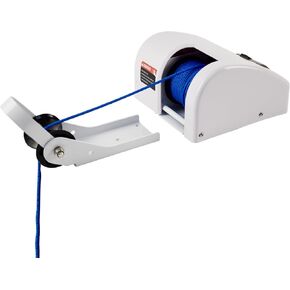 Electric Anchor Winch, 25LBS Marine Electric Windlass with Remote Control 12V Saltwater Boat Windlass Kit with 100-feet Pre-Wound Anchor Rope，White