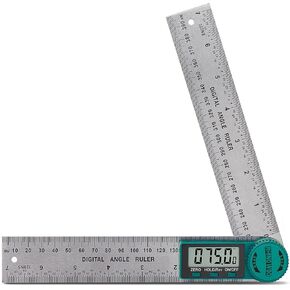 Digital Angle Finder Protractor, Angle Finder Ruler with 7inch/200mm, Angle Measuring Tool for Woodworking/Carpenter/Construction/DIY Measurement(2 Batteries Included) (Enhanced ABS)