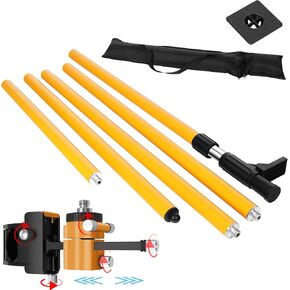 13.8 foot/4.2 meter laser telescopic rod, professionally adjustable laser horizontal mounting rod, 1/4 inch by 20 inch laser bracket, 5/8 "-11 adapter nut for rotary and linear lasers