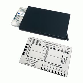 EKG 7 Step Ruler with Aluminum Card Holder - Portable ECG Analysis Tool (1 Pack)