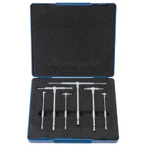 Beslands 6 Pc Telescoping Gage Set, T-Bore Hole Gauges, High Precision Telescopic Bore Gauge with a Portable Case(Range 5/16" - 6")