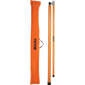 VEVOR 15' Load Height Measuring Stick, Adjustable Height Stick, Sturdy Fiberglass Material, Non-conductive Truck Height Measuring Stick with Carrying Bag, for Trucks, Trailers, Car Haulers