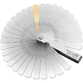 32 قطعة من مقاييس المحسس المصنوعة من الفولاذ المقاوم للصدأ مجموعة قياس المحس الإمبراطوري والمتري المزدوج (0.04-0.88 مم) (0.0015-0.035 بوصة) in Kuwait