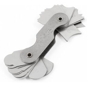 uxcell Radius Gauge Set 32 Plates R7-14.5mm Metric Radius Fillet Gauge, Portable Measuring Tool