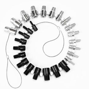 Nut and Bolt Thread Checker, Thread Checker Standard and Metric, Bolt Size and Thread Gauge, 26 Male/Female Identifier Gauges (14 Inch & 12 Metric)