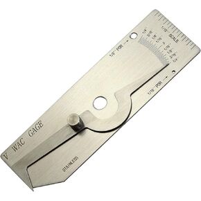 RIVERWELD V-WAC Single Weld Gauge Pit Depth Weld Gage Welding Inspection Thread Gauges Undercuts/Pits to 1/2 Inch by 1/32 Inch Increments Marks Inch
