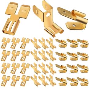 36Pcs Connectors Combination Kit Double Spade Connector, Piggyback Spade Connector, Chair Terminal Quick Disconnect Adapter 12 Each, Piggyback Spade Connectors, Female Spade Connector Spade Connector