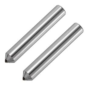 uxcell 2pcs Diamond Dressers, 8mm x 50mm (5/16" x 2") Single Tapered Point Grinding Wheel Round Pen Welded Diamond Dressing Tools, Silver Tone