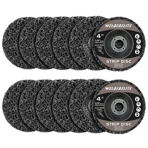 12-Pack 4-1/2" Paint Stripper Discs for Angle Grinder, Rust & Paint Removal Wheels for Metal and Wood – Black