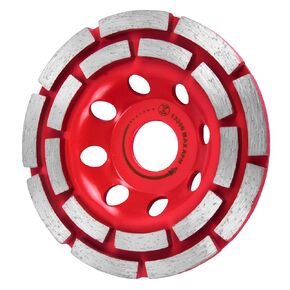 Diamond Grinding Wheel 4 1/2 inch for Angle Grinder, Concrete Grinding Wheel 18 Segments, Cup Grinding Wheel, Double Row Diamond Cup Wheel for Grinding Concrete, Cement, Masonry - Medium Bond