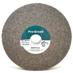 EXL Deburring Wheel - 8" x 1" x 3" 8A Medium Grit - Aluminum Oxide - Metal Deburring, Finishing and Polishing Wheel - Convolute - 13619 - (1 Pack)