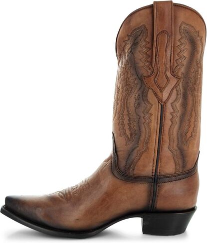 Soto Boots Mens Burnished Snip Toe Cowboy Boots H50030 (9.5) Brown in Saudi Arabia