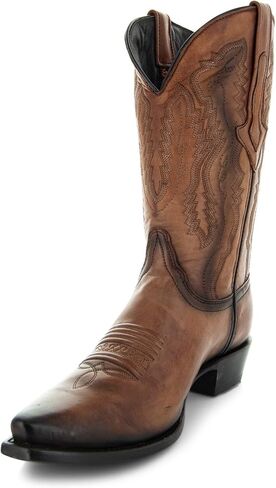 Soto Boots Mens Burnished Snip Toe Cowboy Boots H50030 (9.5) Brown in Saudi Arabia