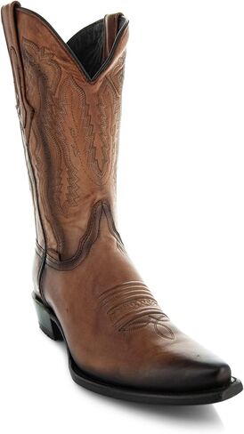Soto Boots Mens Burnished Snip Toe Cowboy Boots H50030 (9.5) Brown in Saudi Arabia