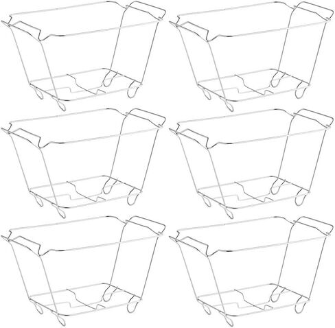 OCS Parts 3 عبوات من حوامل البوفيه ذات الرف السلكي للمقالي نصف الحجم التي تستخدم لمرة واحدة | حامل طعام من الكروم بمقابض للبوفيهات والحفلات وتقديم الطعام والتجمعات وحفلات الزفاف والمناسبات in Kuwait